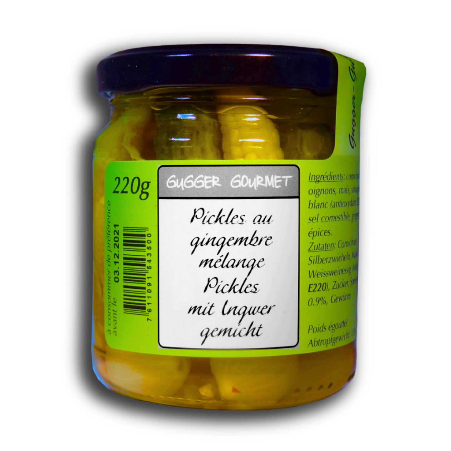 Pickles mit Ingwer gemischt